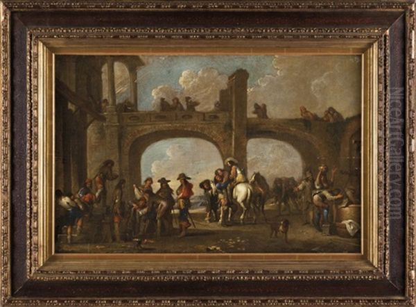 Sosta Di Cavalieri Oil Painting by Cornelis de Wael