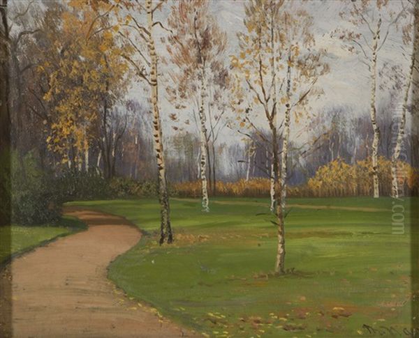 Park Oil Painting by Thorsten Waenerberg