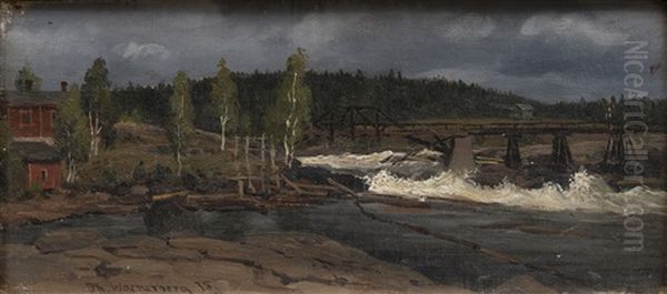 Raging Rapids Oil Painting by Thorsten Waenerberg