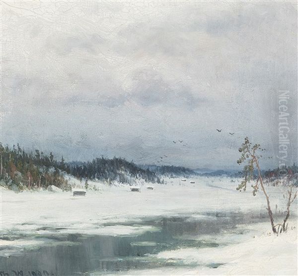 Winter Oil Painting by Thorsten Waenerberg