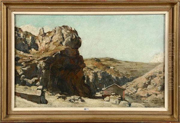 Paysage Montagneux Pres De Tolede Oil Painting by Maurice Wagemans