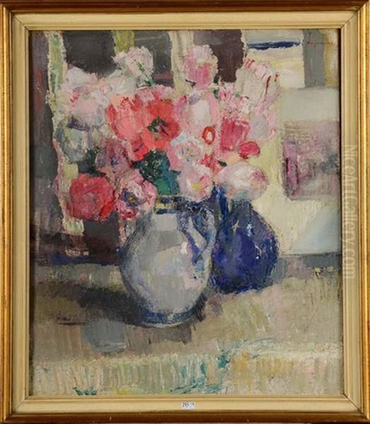 Nature Morte Aux Fleurs Oil Painting by Maurice Wagemans