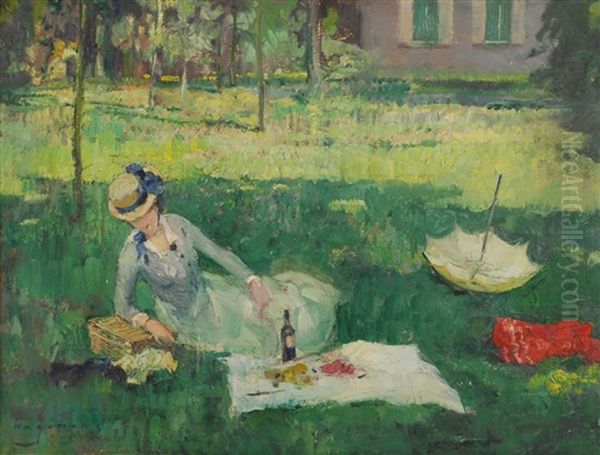 Le Dejeuner Sur L'herbe Oil Painting by Maurice Wagemans