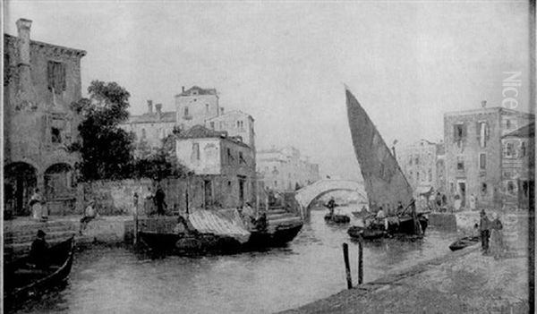 Grand Canal, Venice Oil Painting by Carl Ludwig Friedrich Wagner