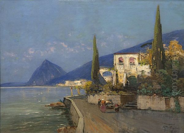 An Der Amalfi Kuste Oil Painting by Hans Wagner