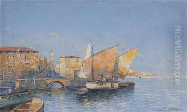 Fra Venedig Oil Painting by Hans Johann Wagner