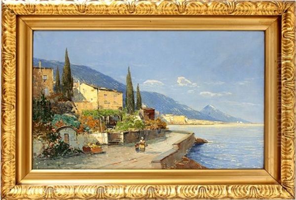 An Der Dalmatinischen Kuste Oil Painting by Hans Johann Wagner