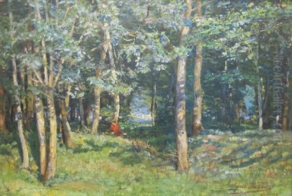 Foret Pres Du Lac Majeur Oil Painting by Jacob Wagner