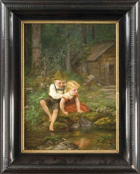 Hansel Und Gretel Oil Painting by Paul Hermann Wagner