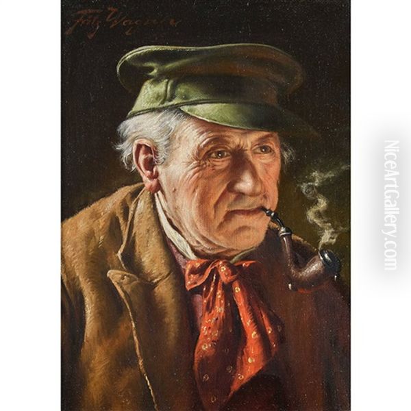 Schwabischer Bauer Oil Painting by Fritz Wagner