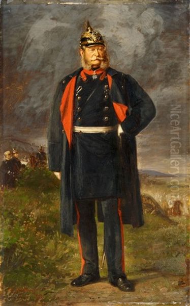 Portrat Konig Wilhelm I Oil Painting by Karl Wagner