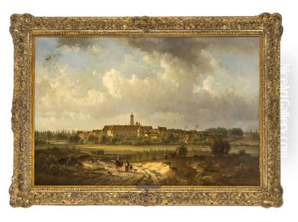 Heuernte Oil Painting by Johann Wagner-Deines