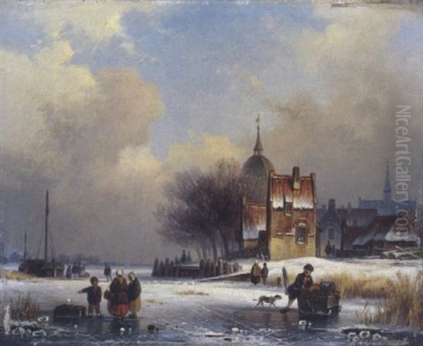 Winterfreuden Oil Painting by Johann Wagner-Deines