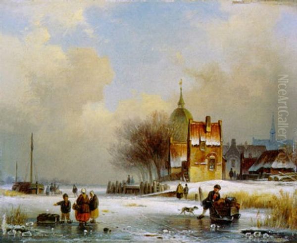 Winterfreuden Oil Painting by Johann Wagner-Deines