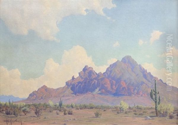 Camelback Mountain Oil Painting by Harry B. Wagoner