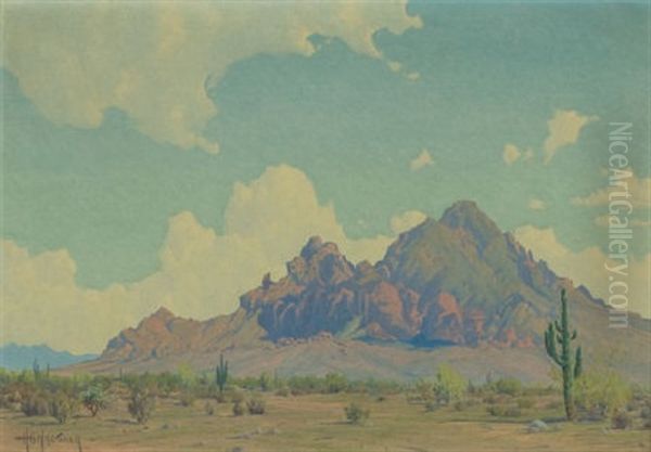 Camelback Mountain, Arizona Oil Painting by Harry B. Wagoner