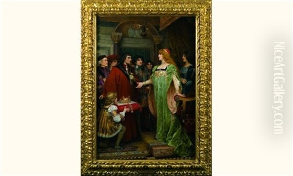 Catherine Cornaro, Reine De Chypre Oil Painting by Jacques Clement Wagrez