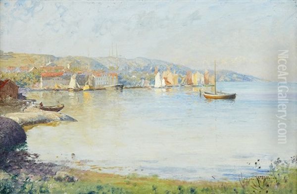 Carlstens Fastning Marstrand Oil Painting by Alfred Wahlberg