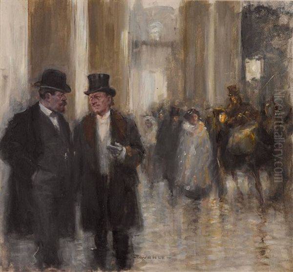 Vor Der Oper Oil Painting by Friedrich Wahle