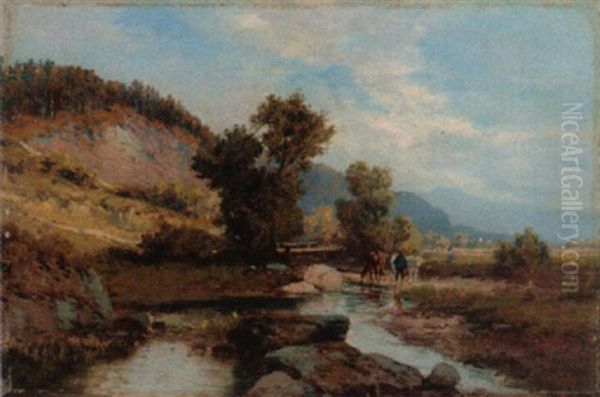 Partie Bei Salzburg Oil Painting by Carl Wahler