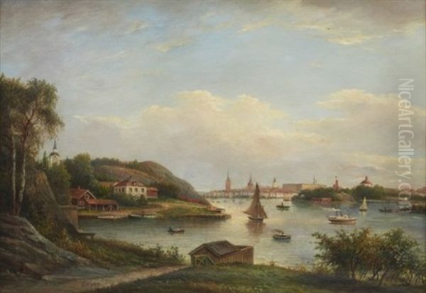 Stockholms Inlopp Oil Painting by Ernfried Wahlqvist