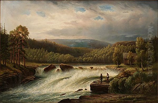 Forslandskap Oil Painting by Ernfried Wahlqvist