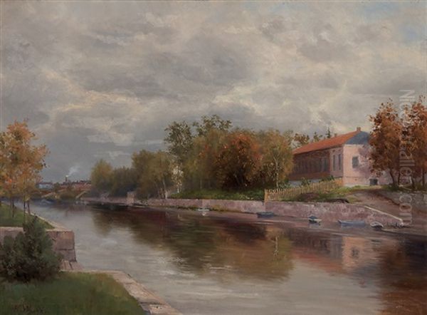 Aura River Oil Painting by Karl Wahlstroem