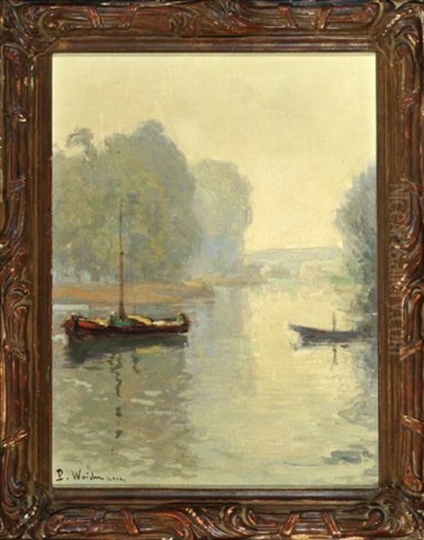 Morgenstimmung Uber Dem Fluss Oil Painting by Pierre Waidmann