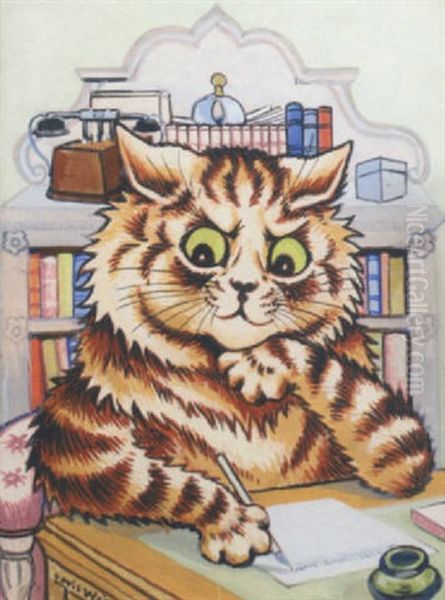 The Consultant Oil Painting by Louis Wain