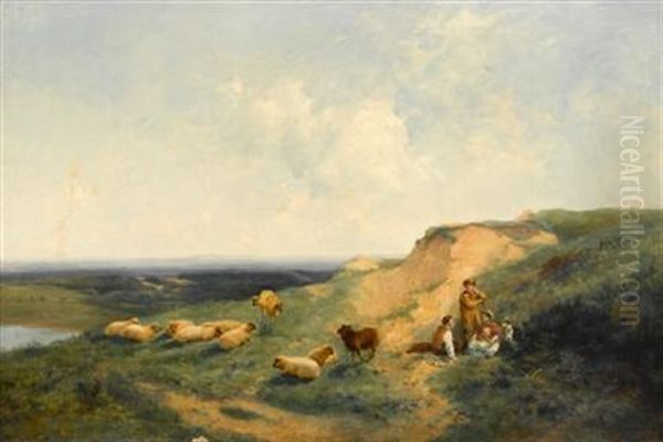 Landscape Near Dorking Oil Painting by Thomas Francis Wainewright