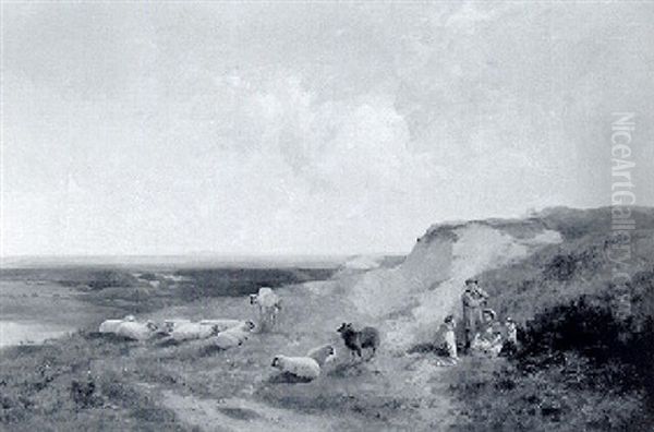 Landscape Near Dorling Oil Painting by Thomas Francis Wainewright