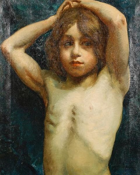 Portrait Of A Young Boy Oil Painting by William John Wainwright