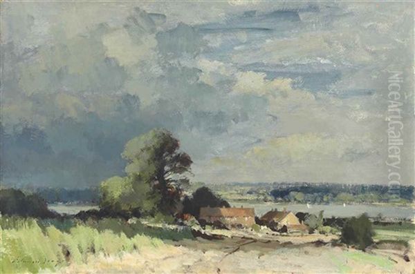 The Cloud Shadow, Suffolk Oil Painting by Edward Wilkins Waite