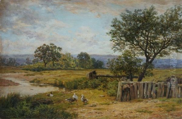 A Creek On The Ovens (victoria) Oil Painting by James Clarke Waite