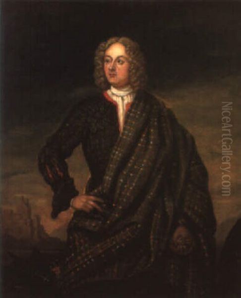 Portrait Of Andrew Macpherson Of Cluny Oil Painting by Richard Waitt