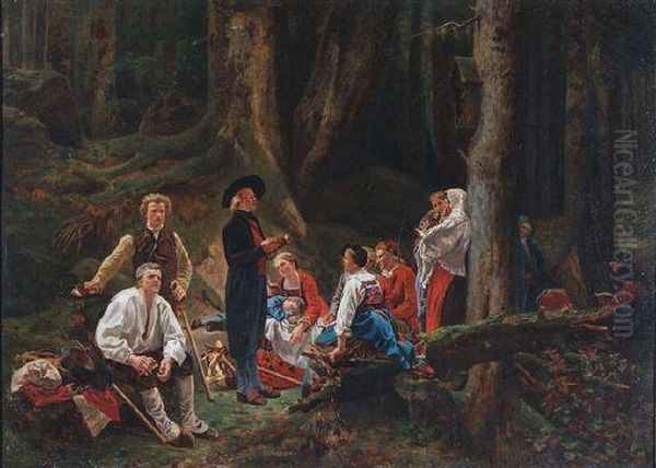 Les Pelerins De Saint-odile Oil Painting by Gustave Brion