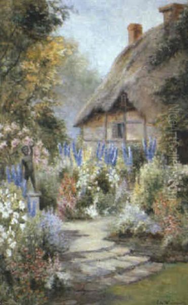 The Cottage Garden Oil Painting by Eva Walbourn