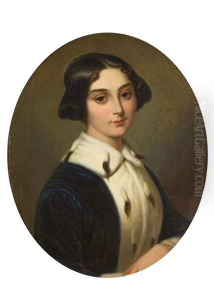 Bildnis Der Caroline Henriette Anna Von Wattenwyl-von Wattenwyl Oil Painting by Albert Walch