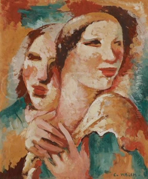 Deux Femmes Oil Painting by Charles Walch