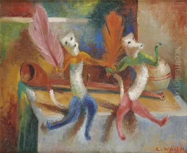 La Danse Des Singes Oil Painting by Charles Walch