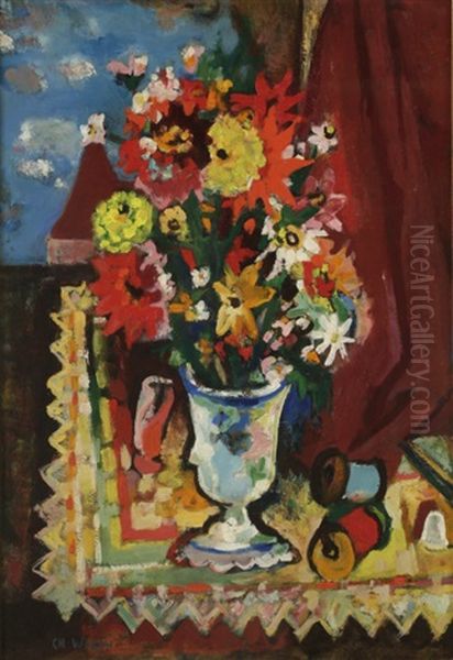 Le Bouquet Au Clocher Oil Painting by Charles Walch