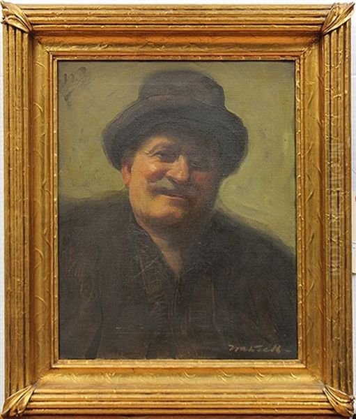 Portrait Of A Smiling Gentleman Oil Painting by Carl Gustave Waldeck