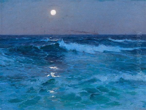 Clair De Lune Sur La Mer Oil Painting by Lionel Walden