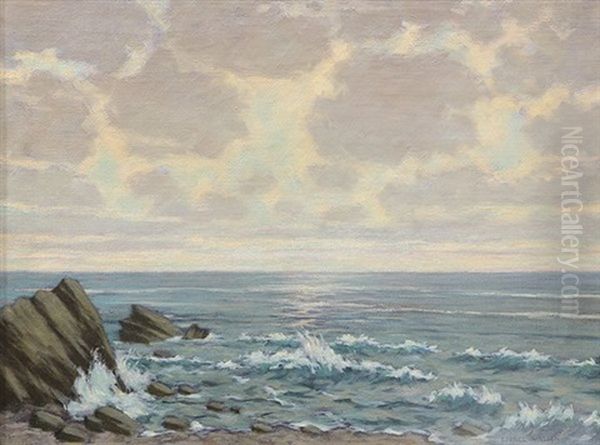 Clouds Over The Ocean Oil Painting by Lionel Walden