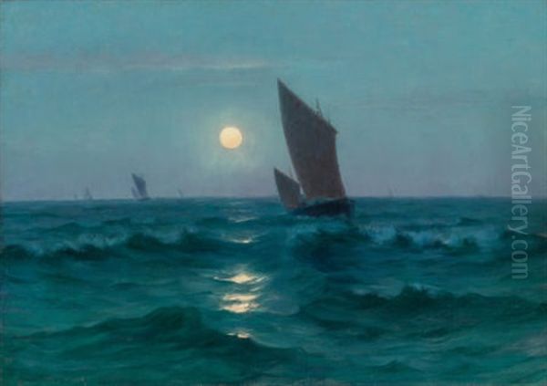 Moonlit Waters Oil Painting by Lionel Walden