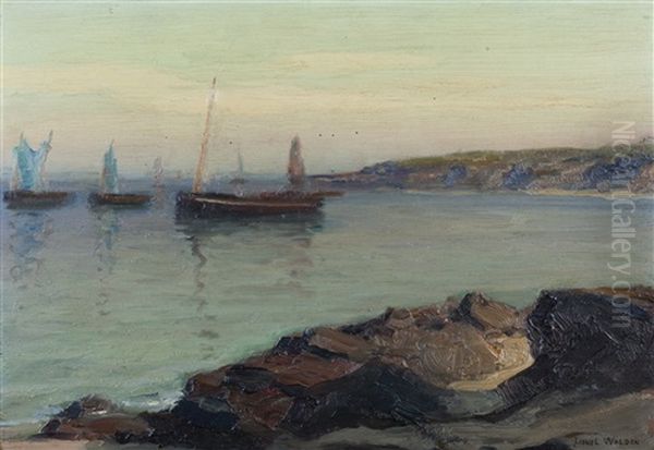 Bateaux De Peche En Bretagne Oil Painting by Lionel Walden