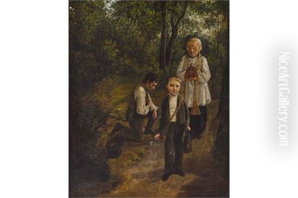 Der Versehgang Oil Painting by Ferdinand Waldmueller