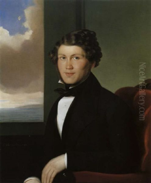 Bildnis Eines Jungen Herrn Oil Painting by Ferdinand Waldmueller