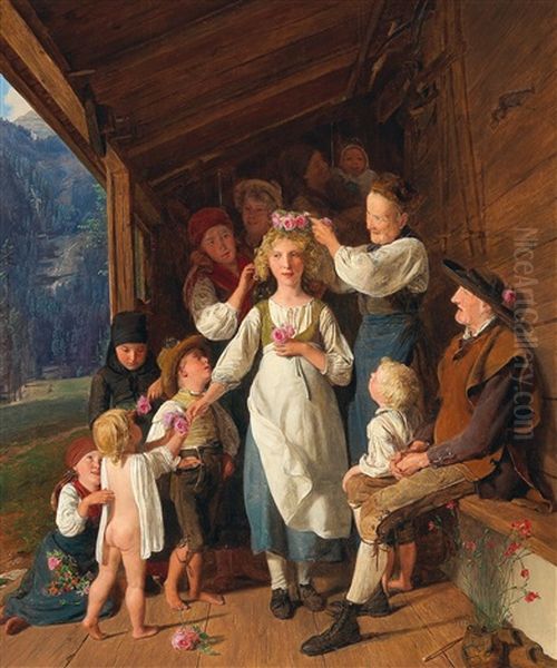 The Bridesmaid Oil Painting by Ferdinand Georg Waldmueller