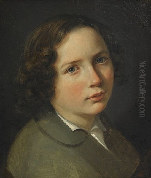 Portrait Of A Boy by Ferdinand Georg Waldmueller